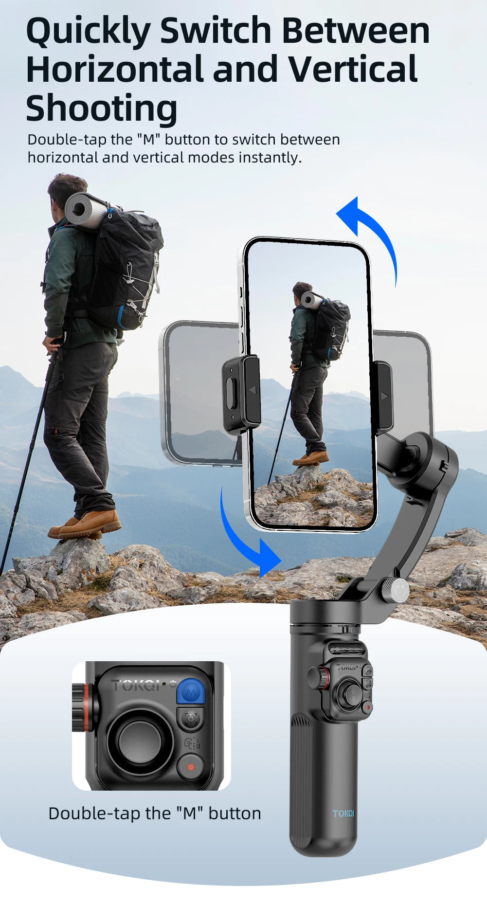 3-Axis Handheld Gimbal Stabilizer for Smartphone – Anti-Shake Video Tripod with Selfie Mode for iPhone & Xiaomi