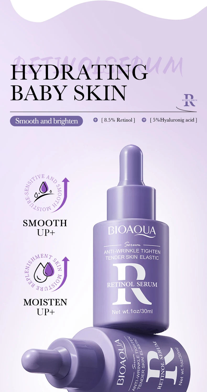 BIOAQUA Vitamin C Retinol Hyaluronic Acid Serum – Moisturizing, Brightening & Firming Facial Essence
