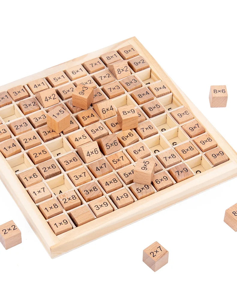 Montessori Wooden 99 Multiplication Table – Educational Math Toy for Kids & Preschool Learning