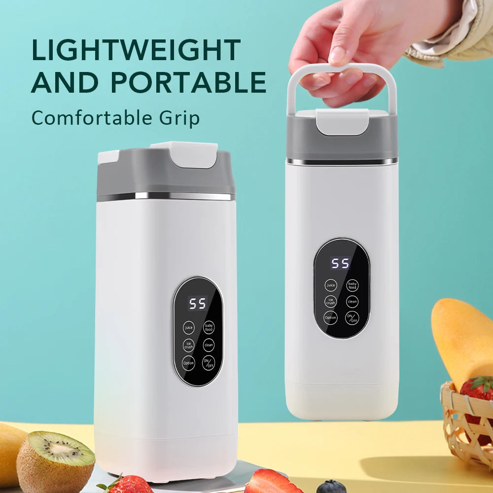 6-Blade Portable Electric Juicer Cup USB Rechargeable Personal Blender