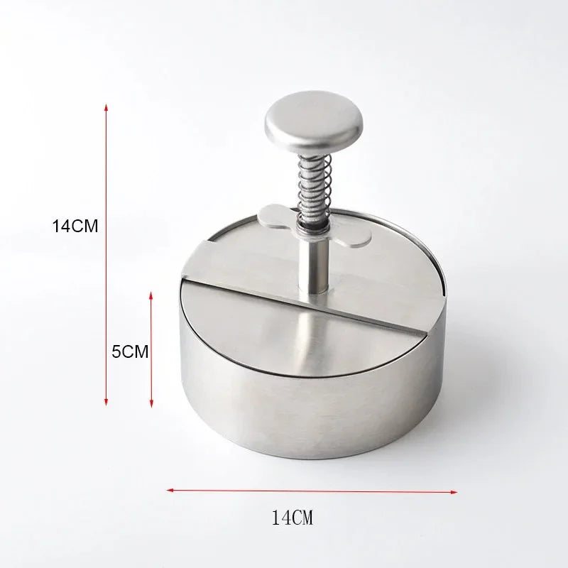 Stainless Steel Hamburger Press Non-Stick Burger Patty Maker