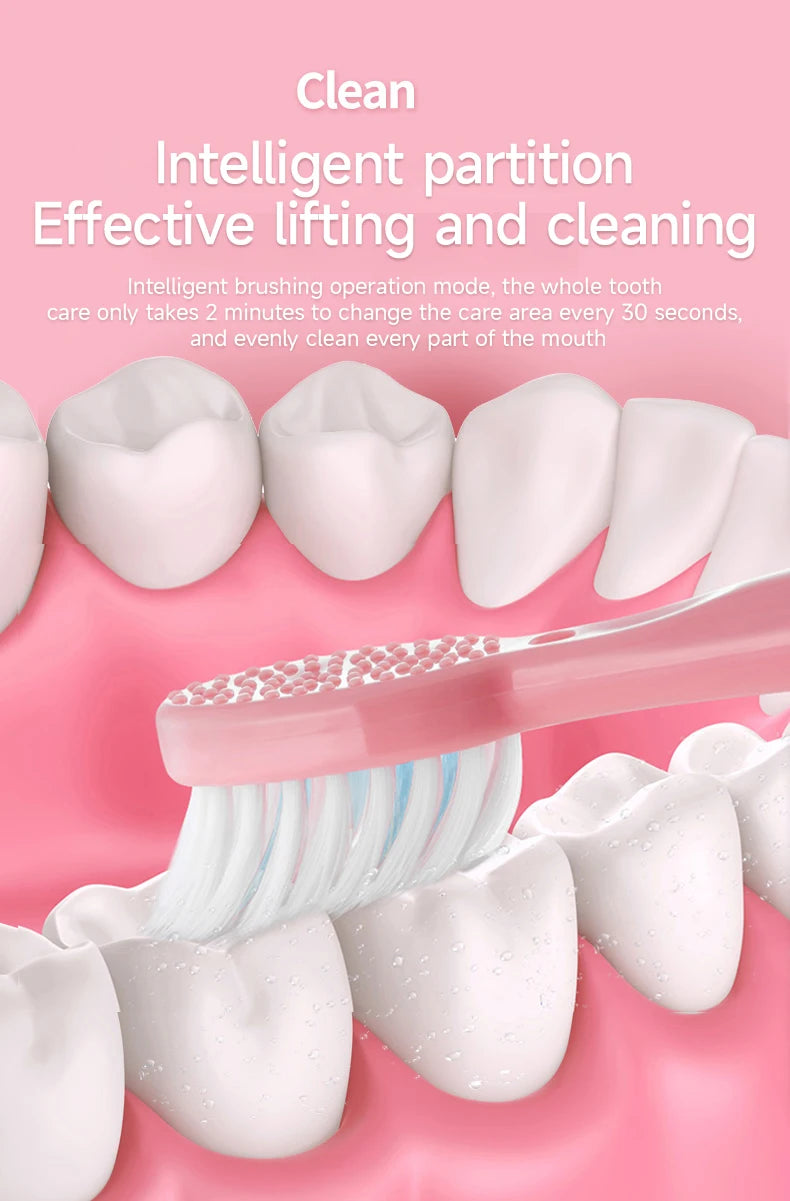 Electric Adult Toothbrush Soft Bristle IPX6 Waterproof