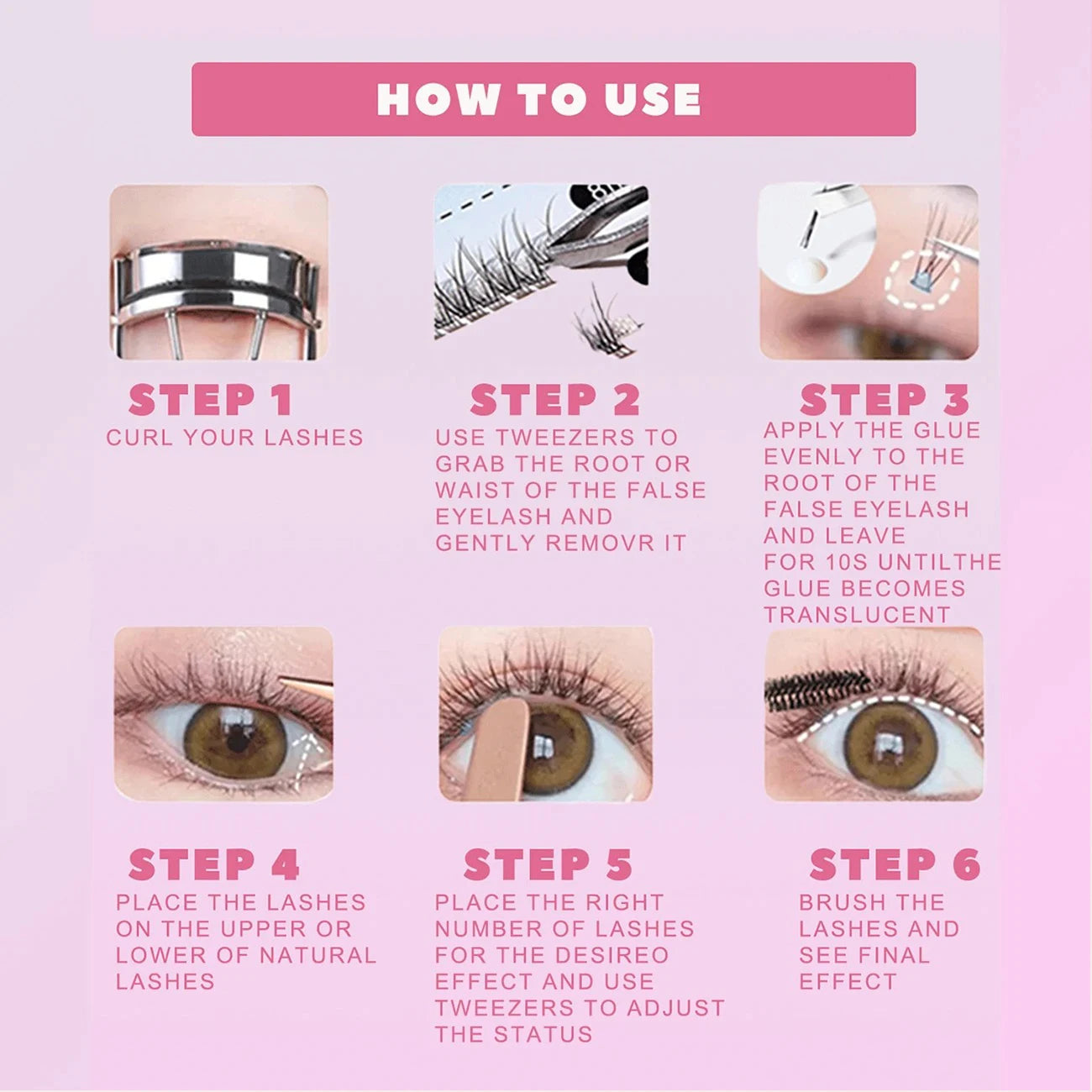 32 Rows Large Capacity Eyelash Extensions Professional Individual Cluster DIY Natural False Lashes