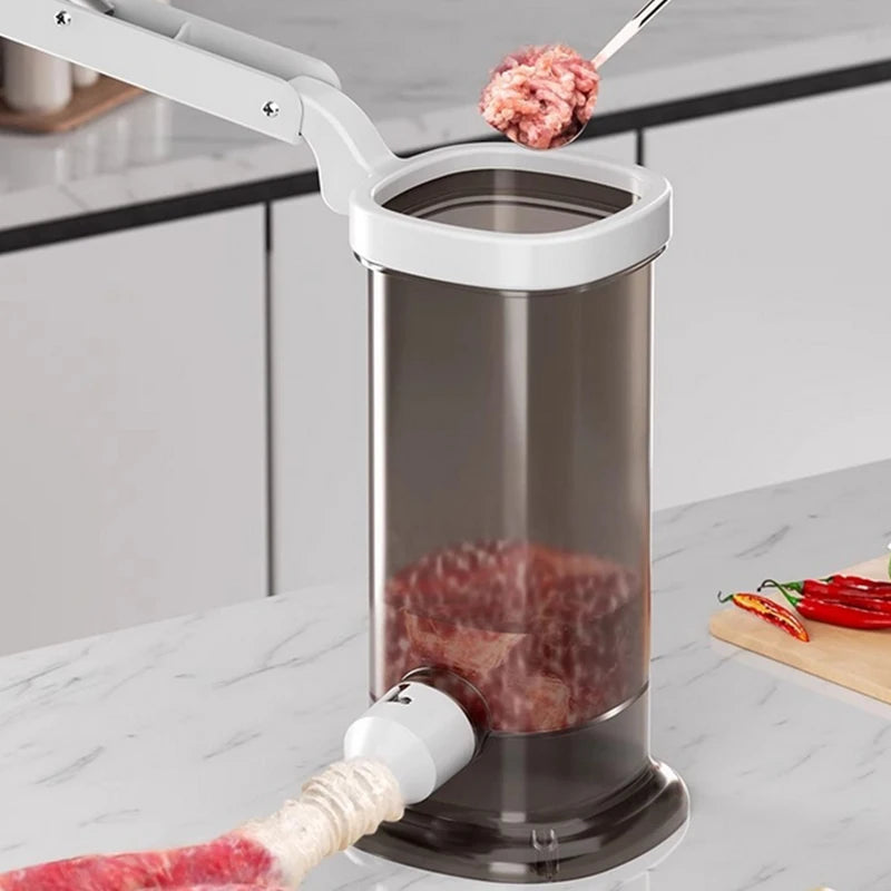 Manual Sausage Maker with 4 Stuffing Pipes – Heavy-Duty Meat Stuffer