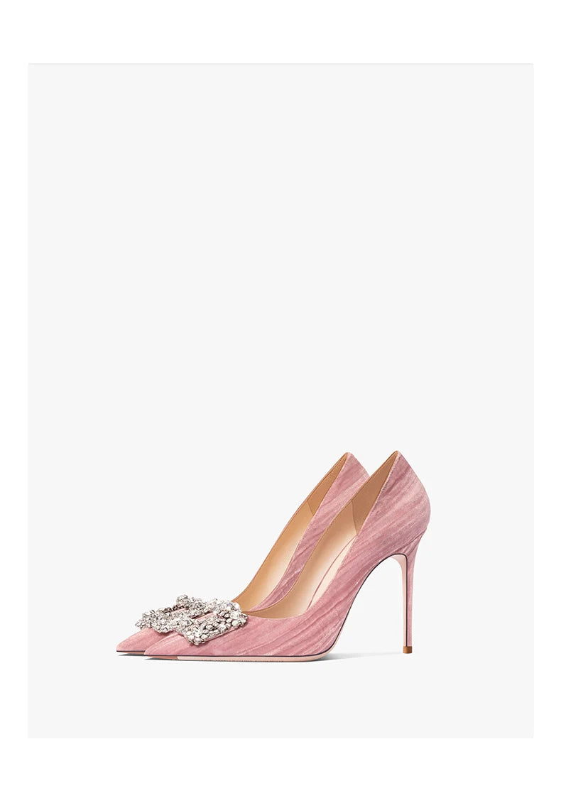 2025 Pink Luxury Pointed Toe Pumps – Elegant High Heels for Women
