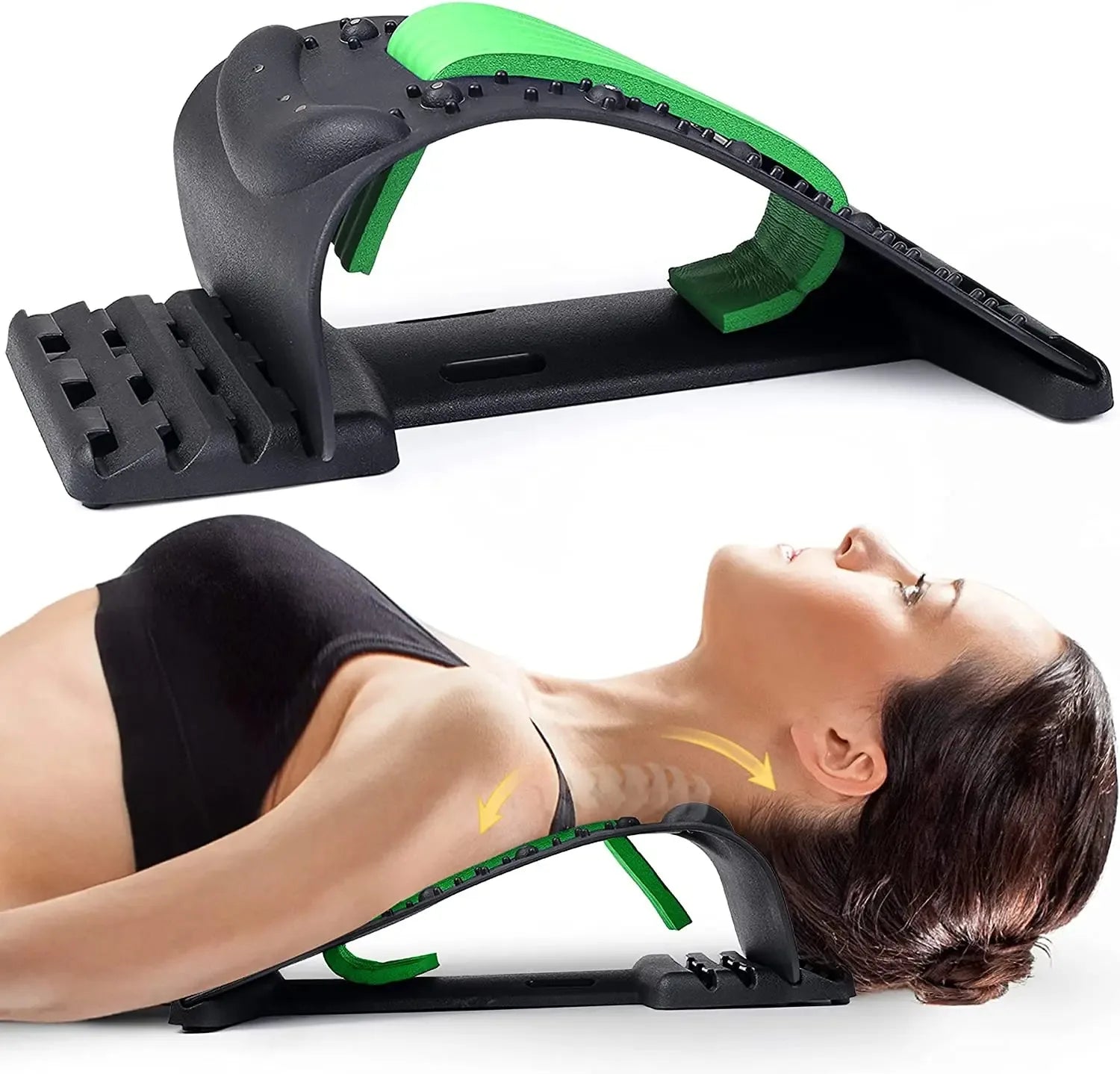 Adjustable 4-Level Back Stretcher & Lumbar Spine Massager