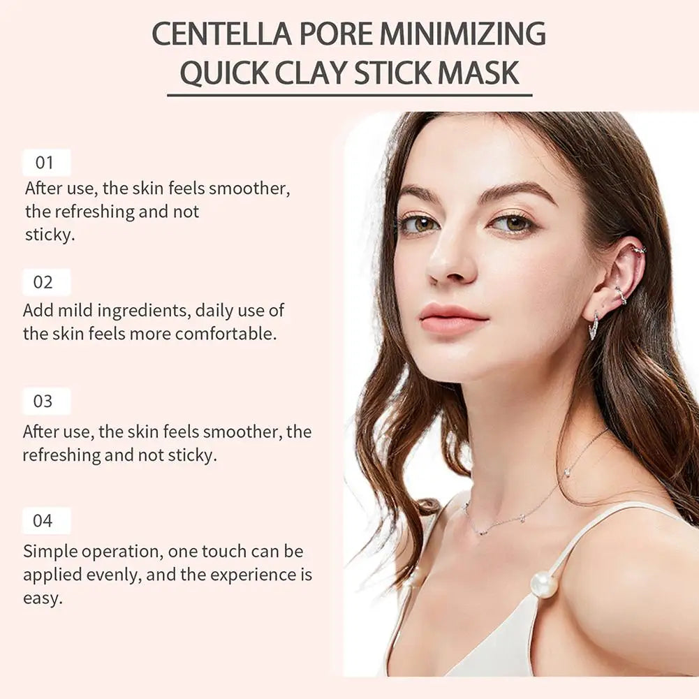 Centella Clay Stick Mask – 27g Hydrating, Pore Minimizing & Brightening Facial Skincare Stick
