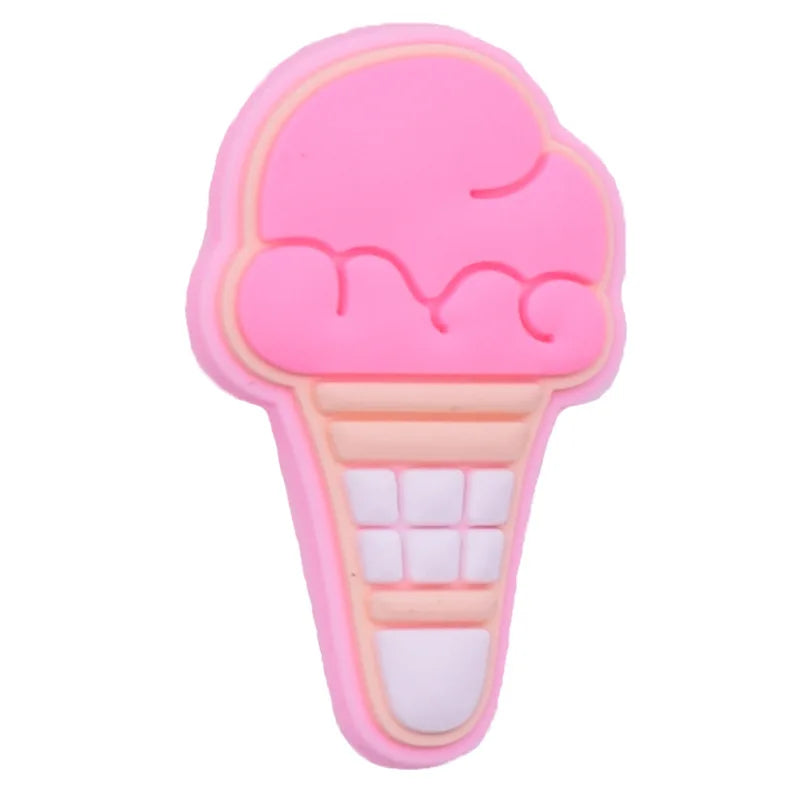 Hot Sales 1Pcs Pink Shoe Charms for Crocs Accessories Pin Shoe Wristband Croc Decorations Buckle Girls Women Party Gifts