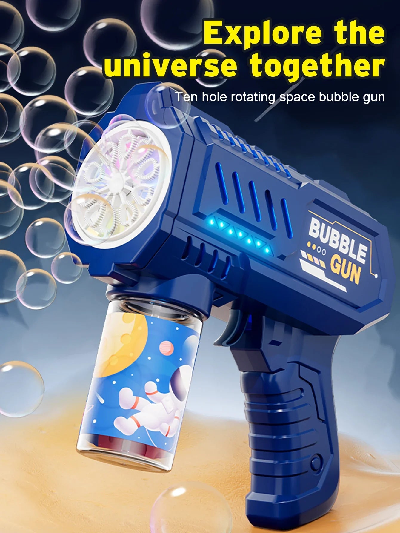 Rocket Bubble Gun – Fully Automatic Bubble Machine for Kids Outdoor Fun