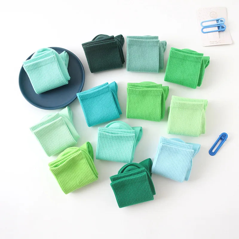 Japanese Fashion Sports Socks – Unisex Cotton Street Style Crew Socks for Autumn & Winter