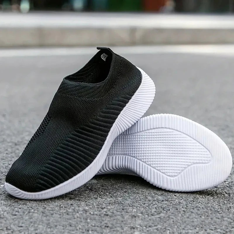 New Pink Women’s Sneakers – Comfortable Breathable Slip-On Casual Flats