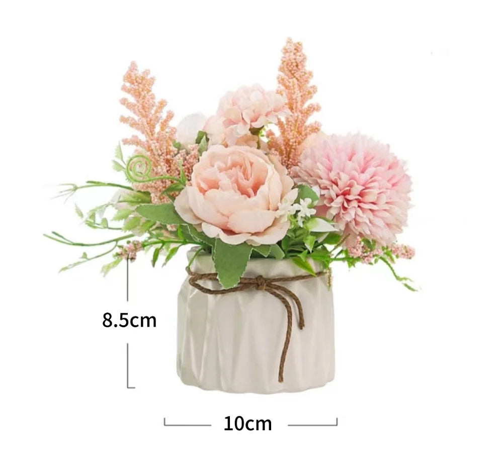Nordic Flower Vase – Imitation Ceramic Plastic Vase for Home, Desktop & Event Décor