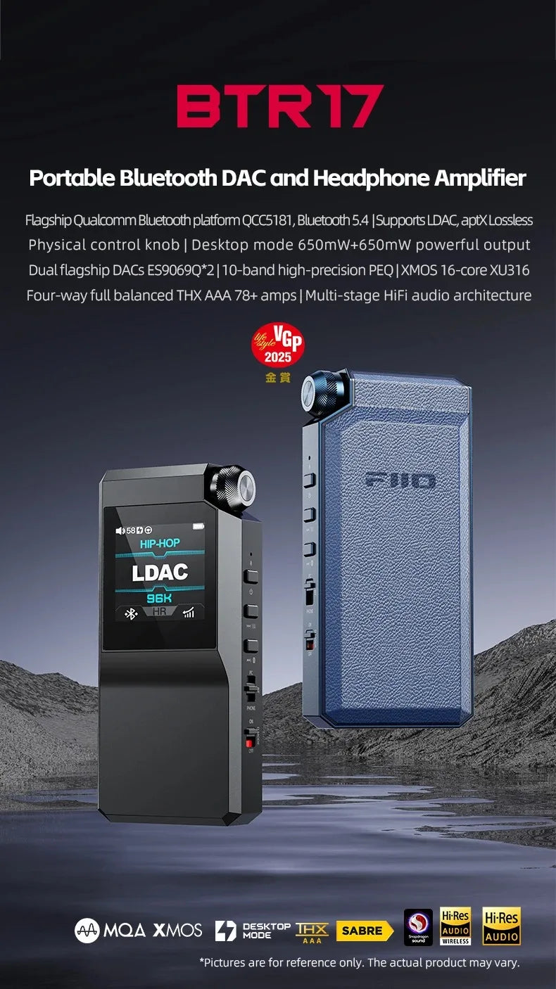 FiiO BTR17 Hi-Res Bluetooth Headphone Amplifier DAC THX AAA