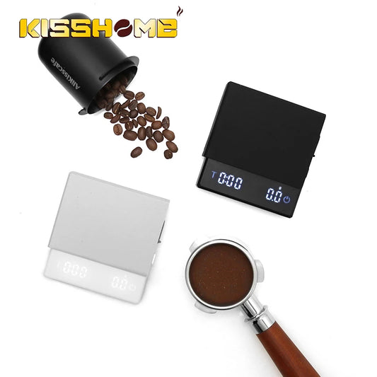 AliKisscafe Digital Coffee Scale – 0.1g High Precision Barista Tool