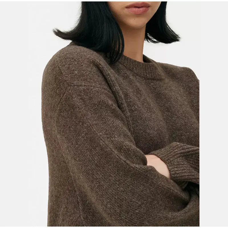 Tossy Pink Knit Sweater – Y2K Patchwork Loose Pullover for Women