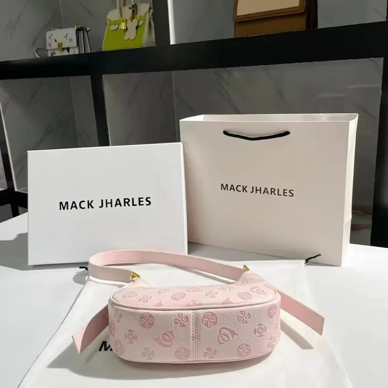 2025 Trendy Pink Underarm Bag – Summer Shoulder Bag for Women with Top Handle