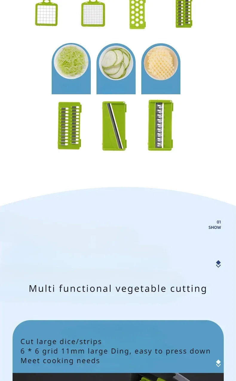 15-in-1 Multifunctional Vegetable Slicer Cutter Chopper