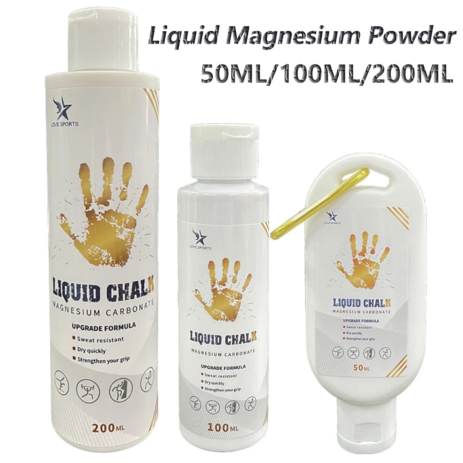 Liquid Chalk Sports Magnesium Grip – 50/100/200ml Anti-Slip Hand Chalk for Fitness, Gym, Weightlifting & Climbing