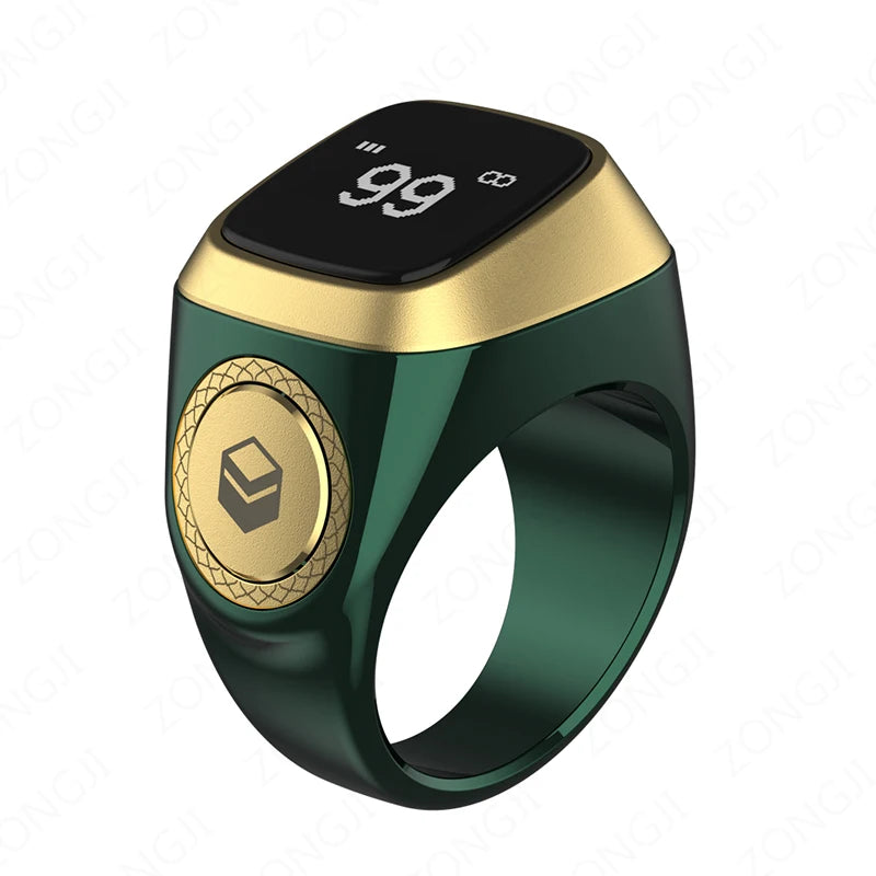 IQibla Smart Zikr Ring Digital Tasbih Counter with Prayer Reminder