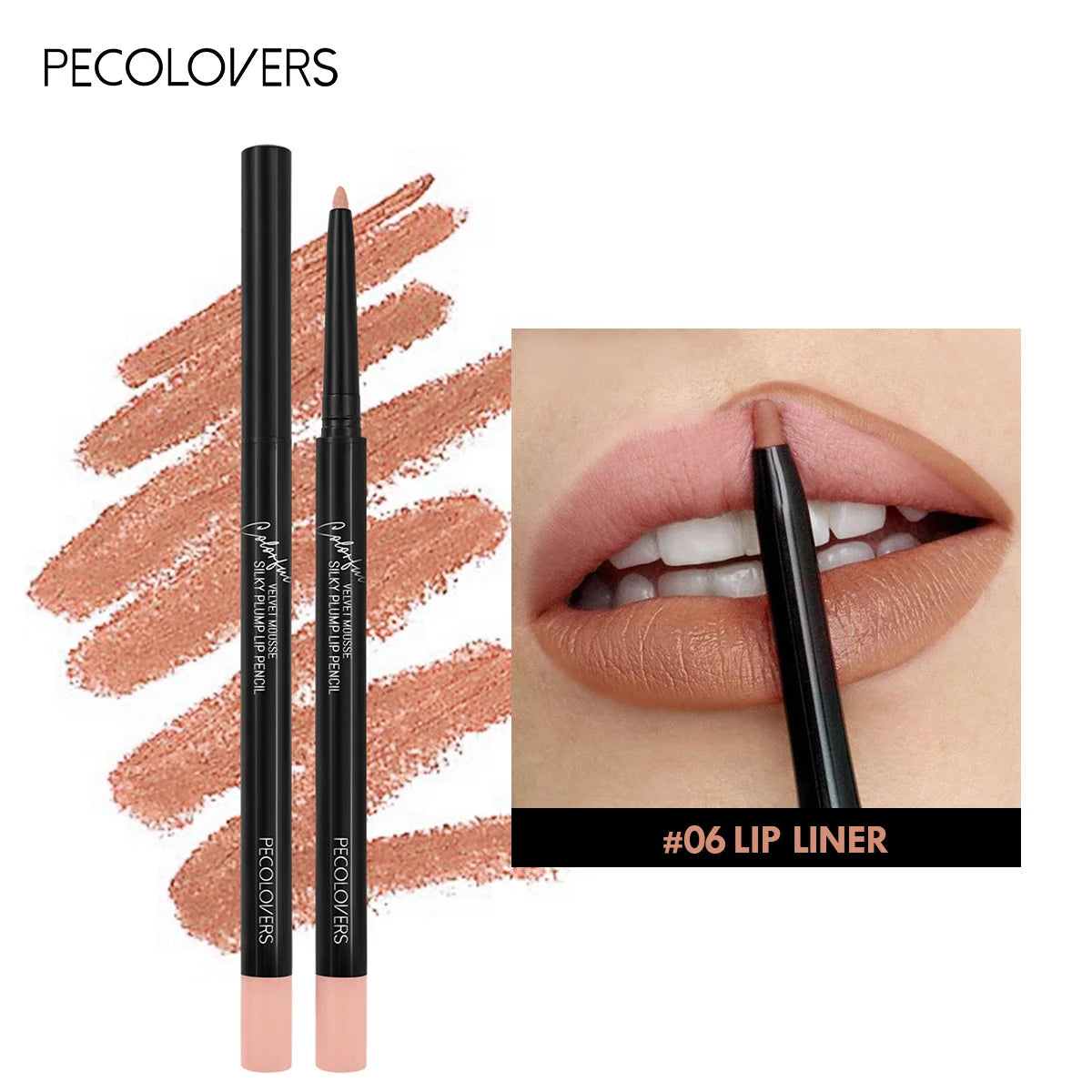 Waterproof Matte Lipliner Pencil – Red Contour Lipstick, Long-Lasting, Non-Stick & Moisturizing (12 Colors)