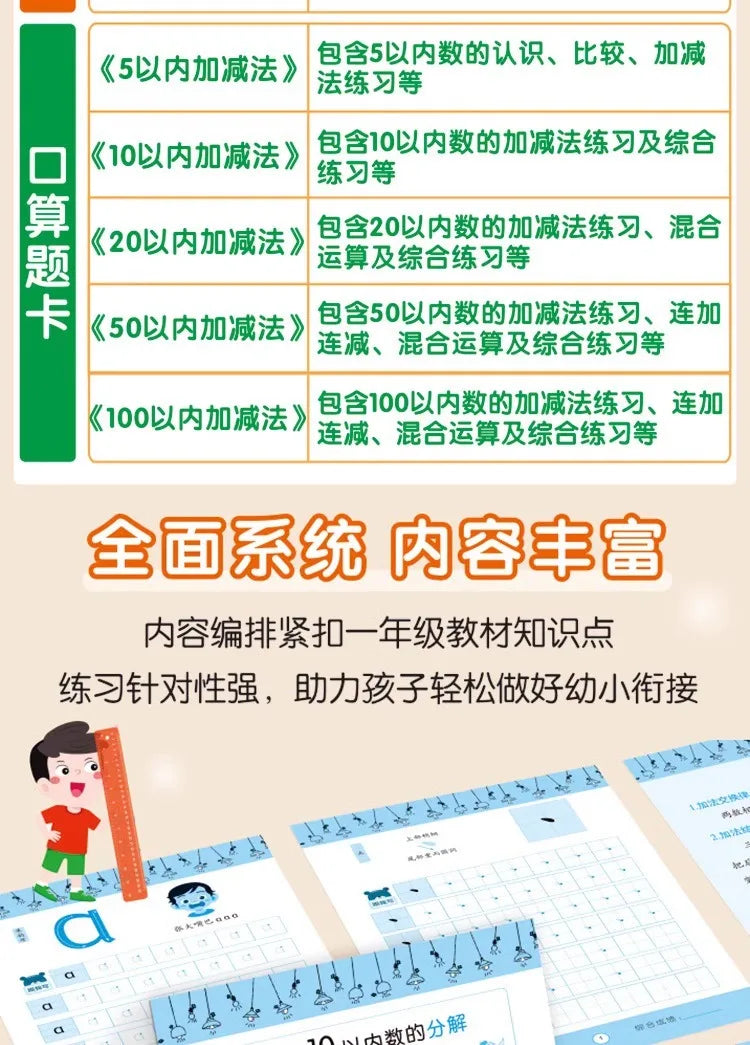 Children’s Math Practice Book – 80 Pages Addition & Subtraction Workbook for Kids Ages 2–5