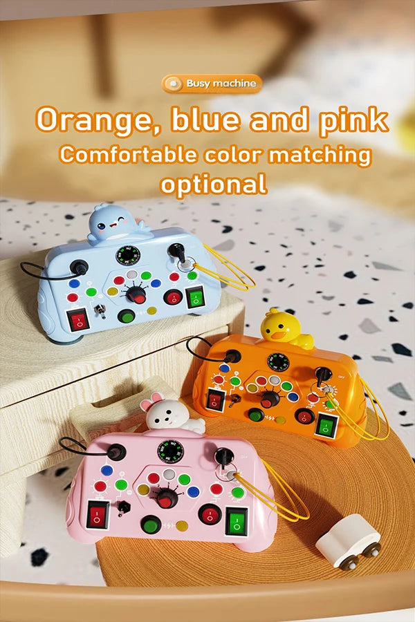 Children’s Educational Busy Toy – Cartoon Animal Early Learning Cognitive Game Machine