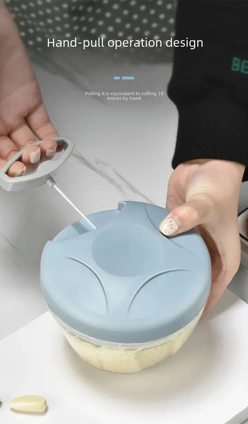 Manual Ginger & Garlic Grinder – Multifunctional Vegetable & Meat Cutter