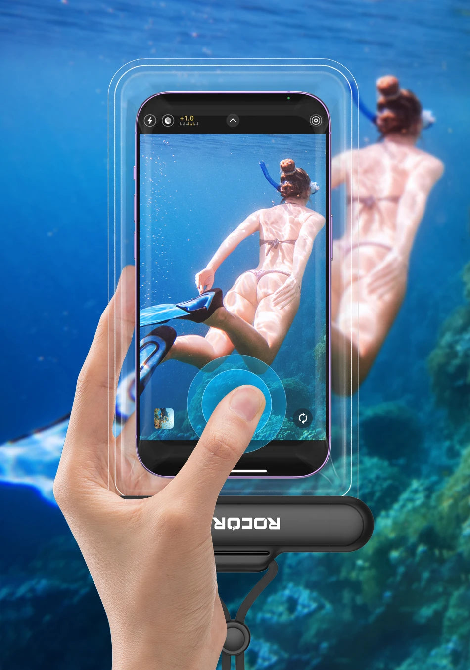 Rocoren Waterproof Phone Case for iPhone 14 13 Pro Samsung Xiaomi Universal Water Proof Phone Pouch Transparent Protection Cover