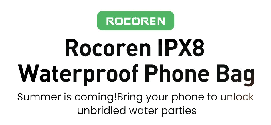 Rocoren Waterproof Phone Case for iPhone 14 13 Pro Samsung Xiaomi Universal Water Proof Phone Pouch Transparent Protection Cover