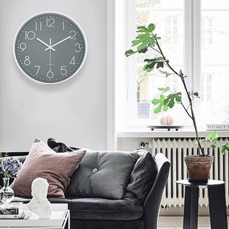 8-Inch Quartz Silent Wall Clock – Modern Cubic Digital Design for Home & Bedroom Décor
