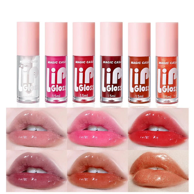MAGIC CASA 6-Piece Jelly Lip Oil Set – Hydrating, Plumping & Long-Lasting Gloss