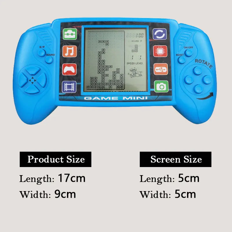 3.5" Pocket Handheld Game Console – Classic Retro Tetris Game Player for Kids
