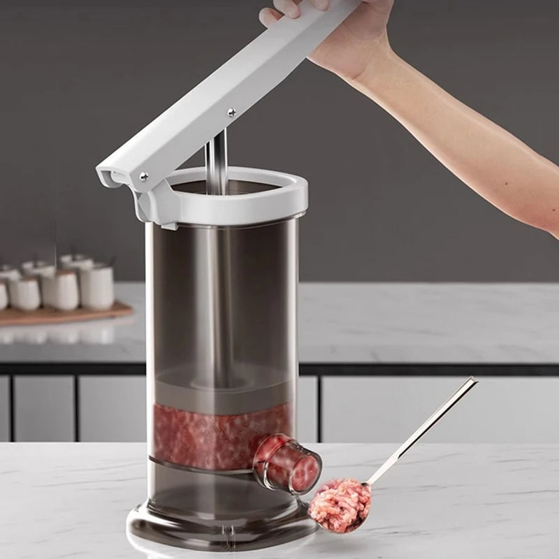 Manual Sausage Maker with 4 Stuffing Pipes – Heavy-Duty Meat Stuffer
