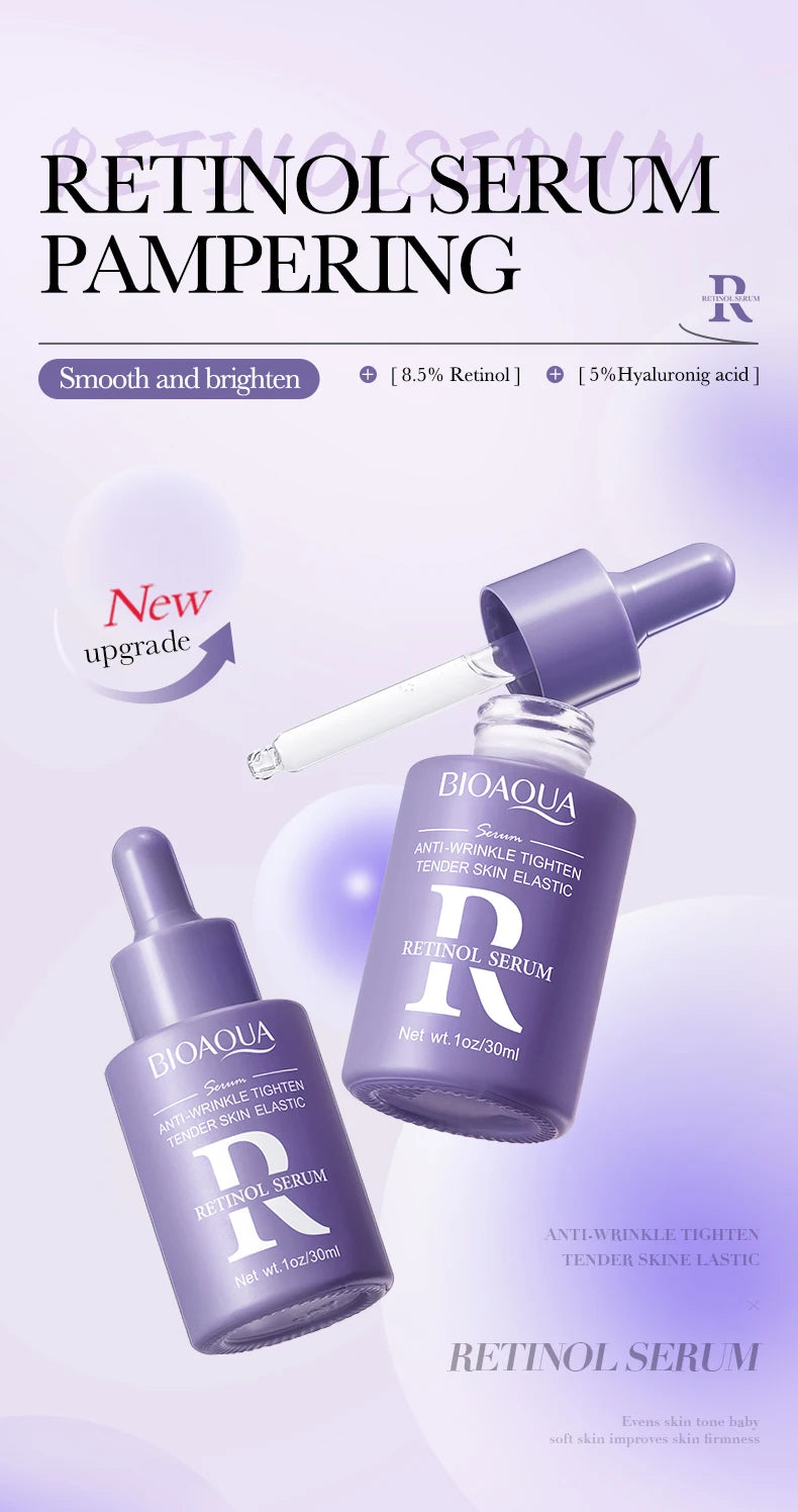 BIOAQUA Vitamin C Retinol Hyaluronic Acid Serum – Moisturizing, Brightening & Firming Facial Essence