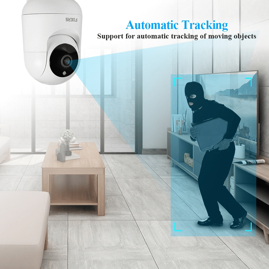 Fuers 5MP WiFi Indoor Camera AI Tracking Smart Home Security Baby Monitor