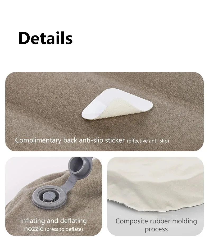 Naturehike 2-in-1 Camping Inflatable Pillow Portable Waterproof Adjustable Lumbar Neck Pillow Comfortable Outdoor Travel Pillow