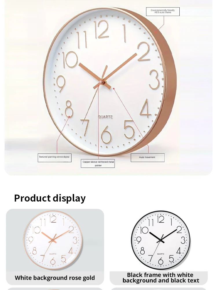 8-Inch Quartz Silent Wall Clock – Modern Cubic Digital Design for Home & Bedroom Décor