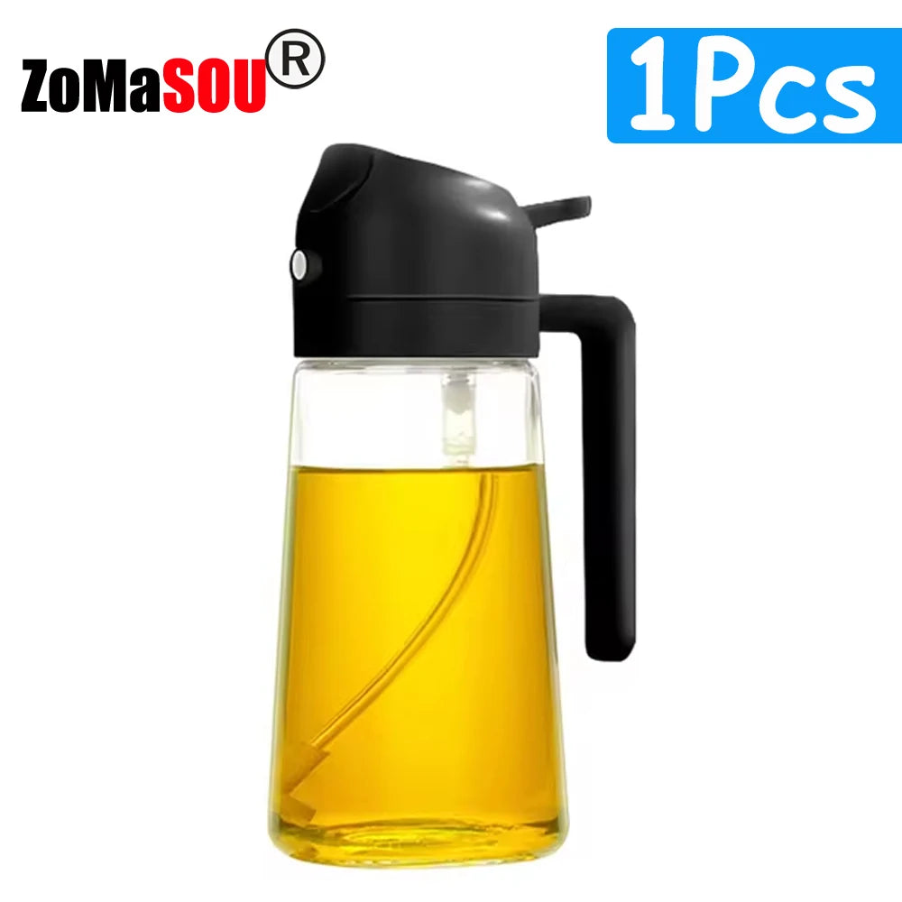 2-in-1 Oil Sprayer & Pourer Bottle for Cooking and BBQ
