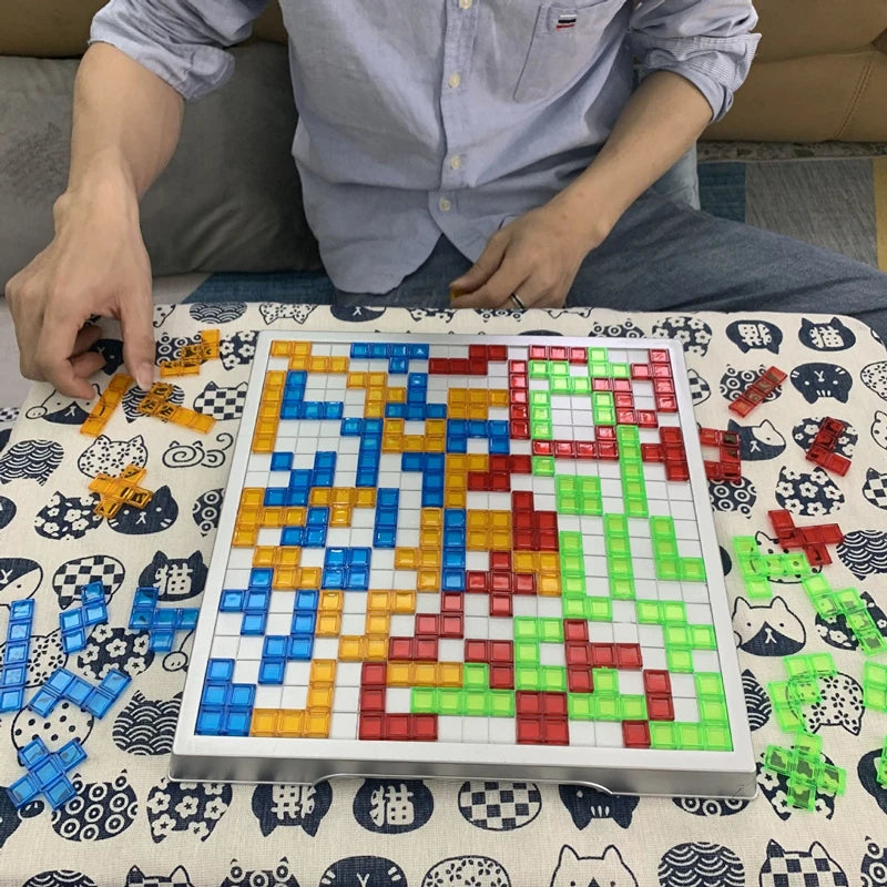 Novelty Puzzle Chess & Blokus Game – Fun Strategy Board for Kids & Family