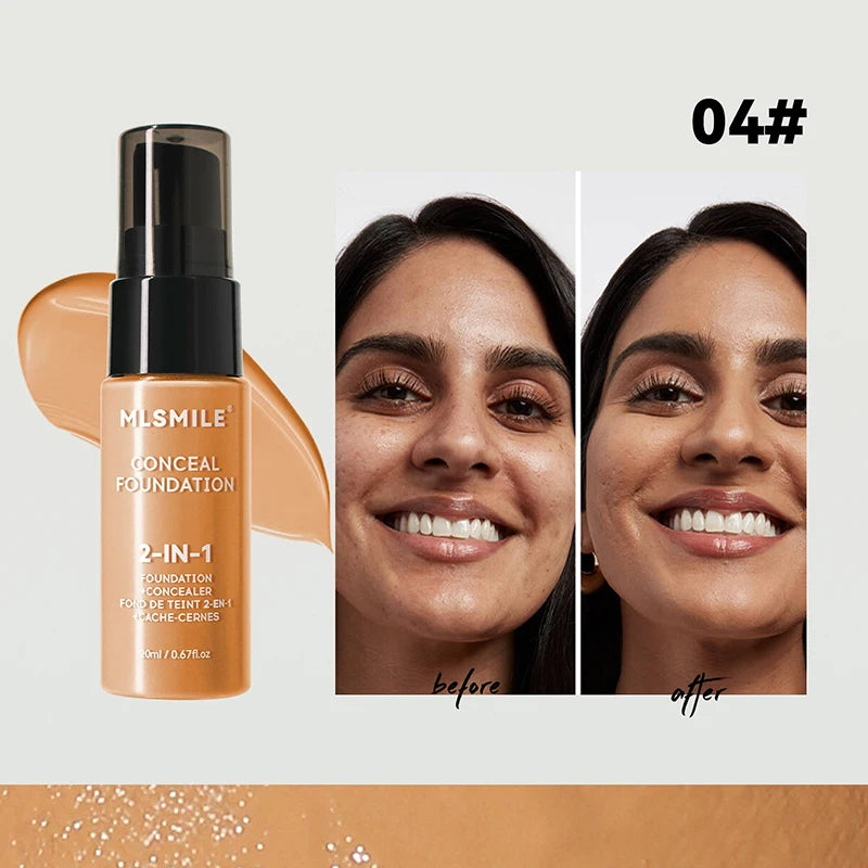 Face Foundation Cream – Oil-Control Matte BB Cream, Waterproof Full Coverage Liquid Concealer Base