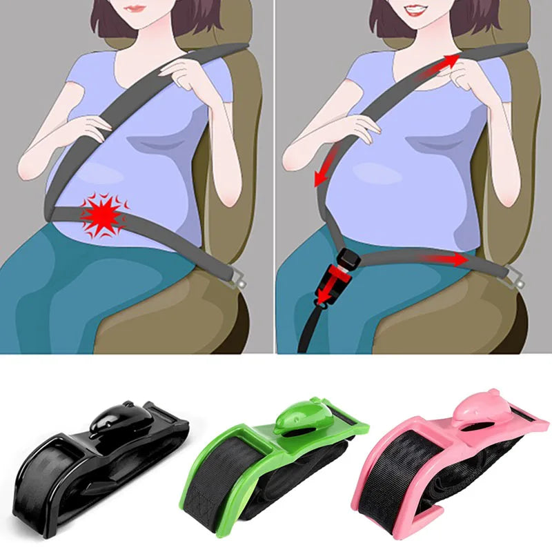 SafeBelly ™ - Maternity Car Seat Belt Protector and Belly Support for Expecting Mothers Adjustable Safety Belt Extender