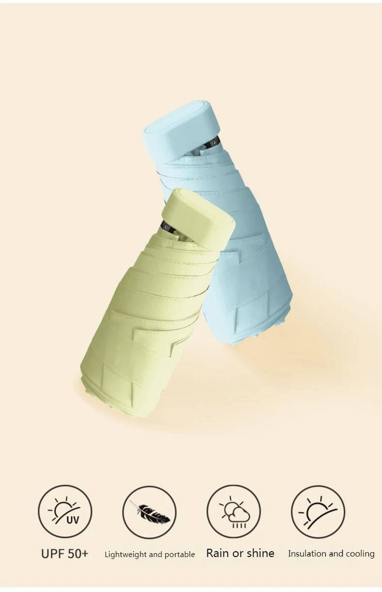 Mini Sun Umbrella – UV Resistant & Protective for Rain or Shine