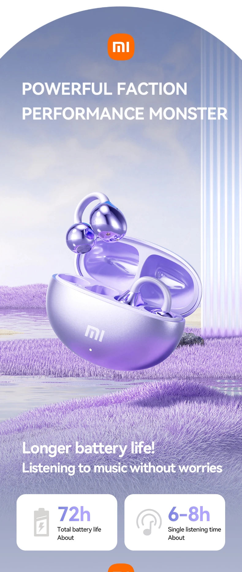 Xiaomi Mijia M91 Open-Ear Wireless Earphones Bluetooth 5.4 ENC Noise Reduction HD Call Touch Control Headset