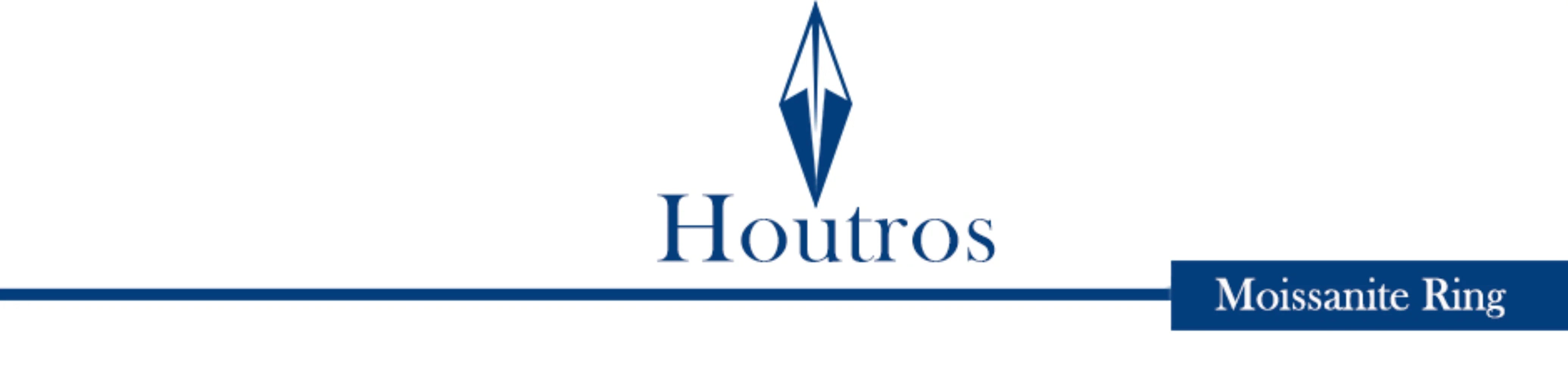 Houtros Moissanite Diamond Stackable Ring – 925 Sterling Silver 18K Gold Half Eternity Band for Women