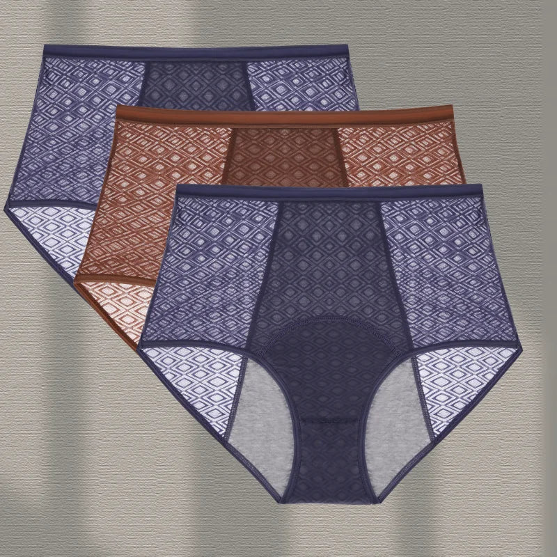 3Pcs Women's Menstrual Panties New XS-XL Size Seamlessn ylon Female Underwear Breath able Incontinence Leak Proof Lingerie