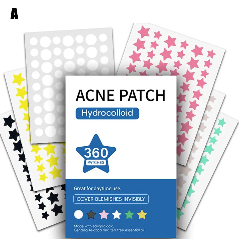 360pcs Invisible Pimple Patches – Anti-Acne Hydrocolloid Spot Stickers for Fast Healing