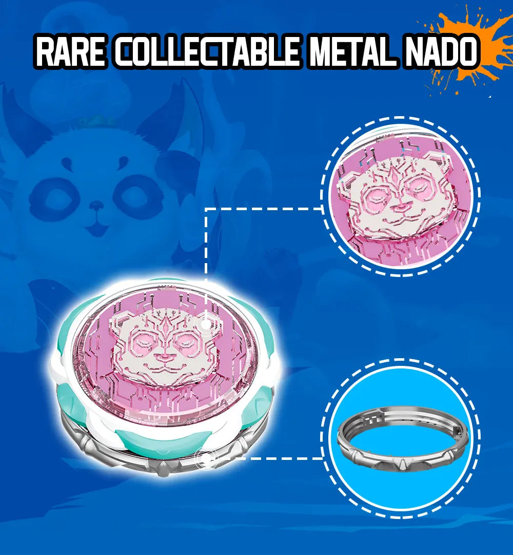 Infinity Nado 6 Power Pack – Metal Spinning Top with Sword Launcher for Kids