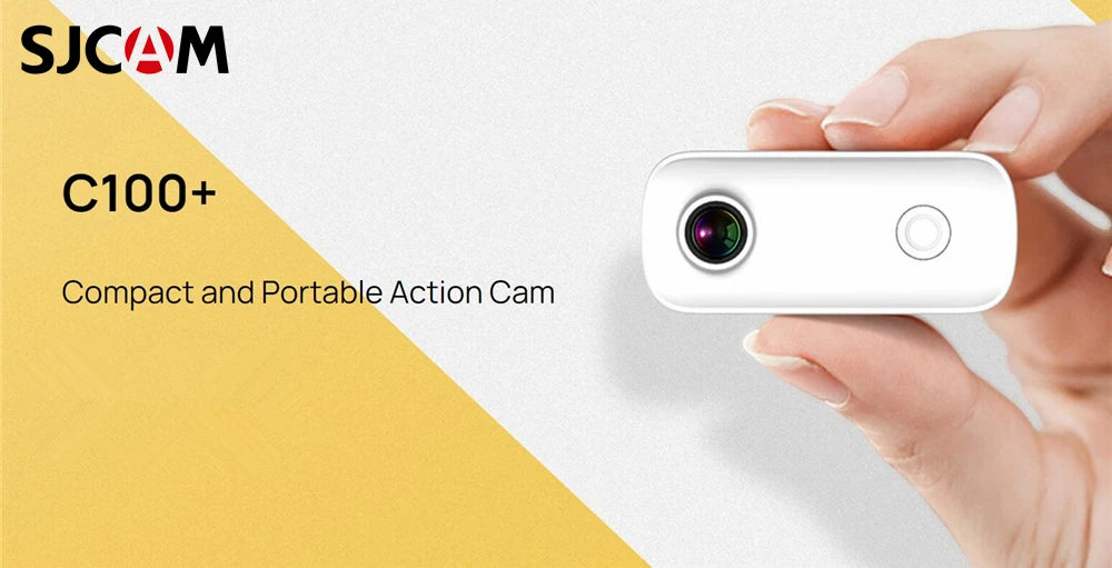 SJCAM C100 Plus 4K Action Camera – Mini Waterproof Sports Cam 30M, EIS Stabilization, WiFi, Helmet & Motorcycle Camera