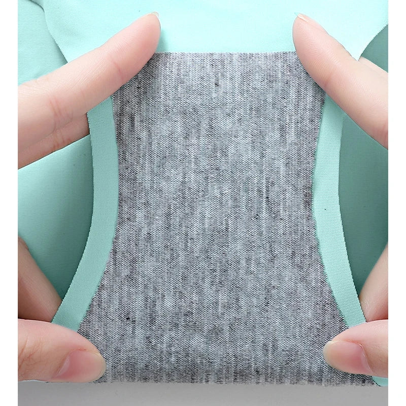 9 Pcs Seamless Ice Silk Panties for Women Breathable Soft Comfort, Solid Color Teen Girls Panty, One-Piece Design