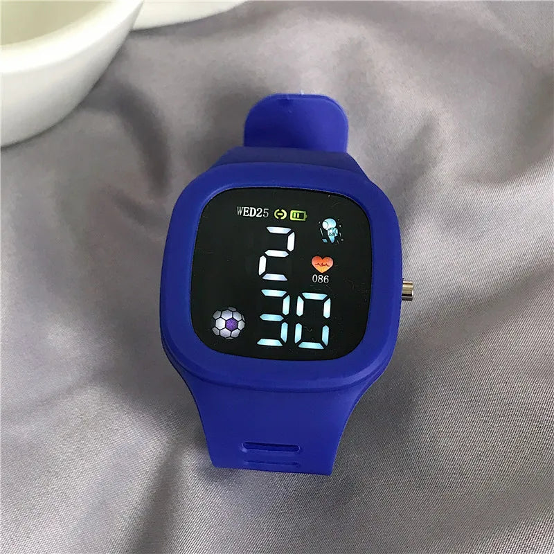 Unisex LED Digital Sports Watch Big Dial Waterproof Silicone